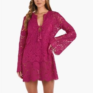 L'AGENCE Ansley Paisley Long Sleeve Coverup Dress NWT